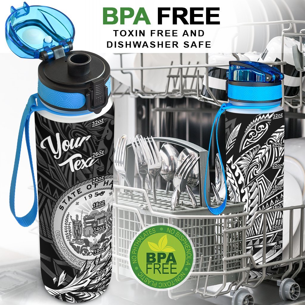 Hawaii Hydro Custom Personalised Tracking Bottle - Wings Style - Polynesian Pride