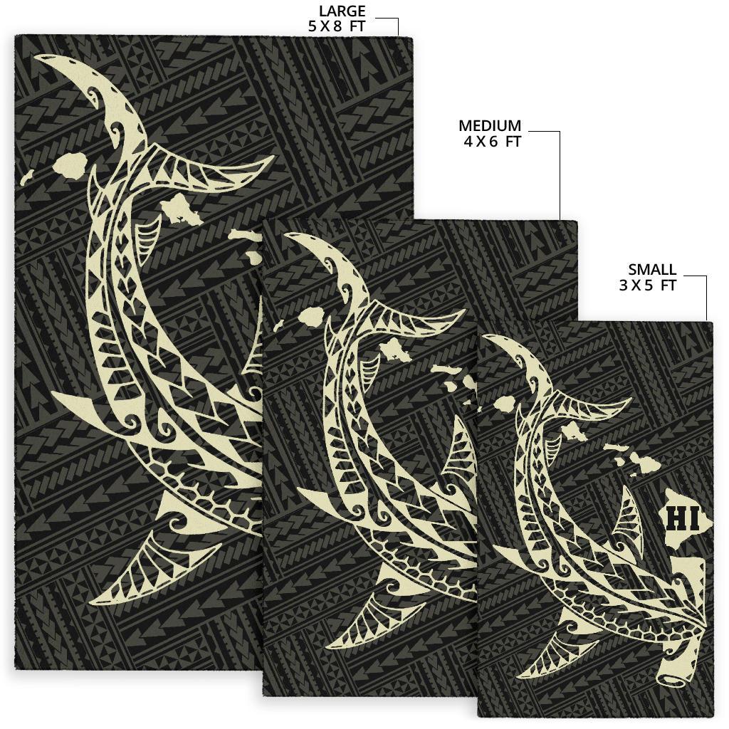Hawaii Hammerhead Shark Polynesian Rug - Polynesian Pride