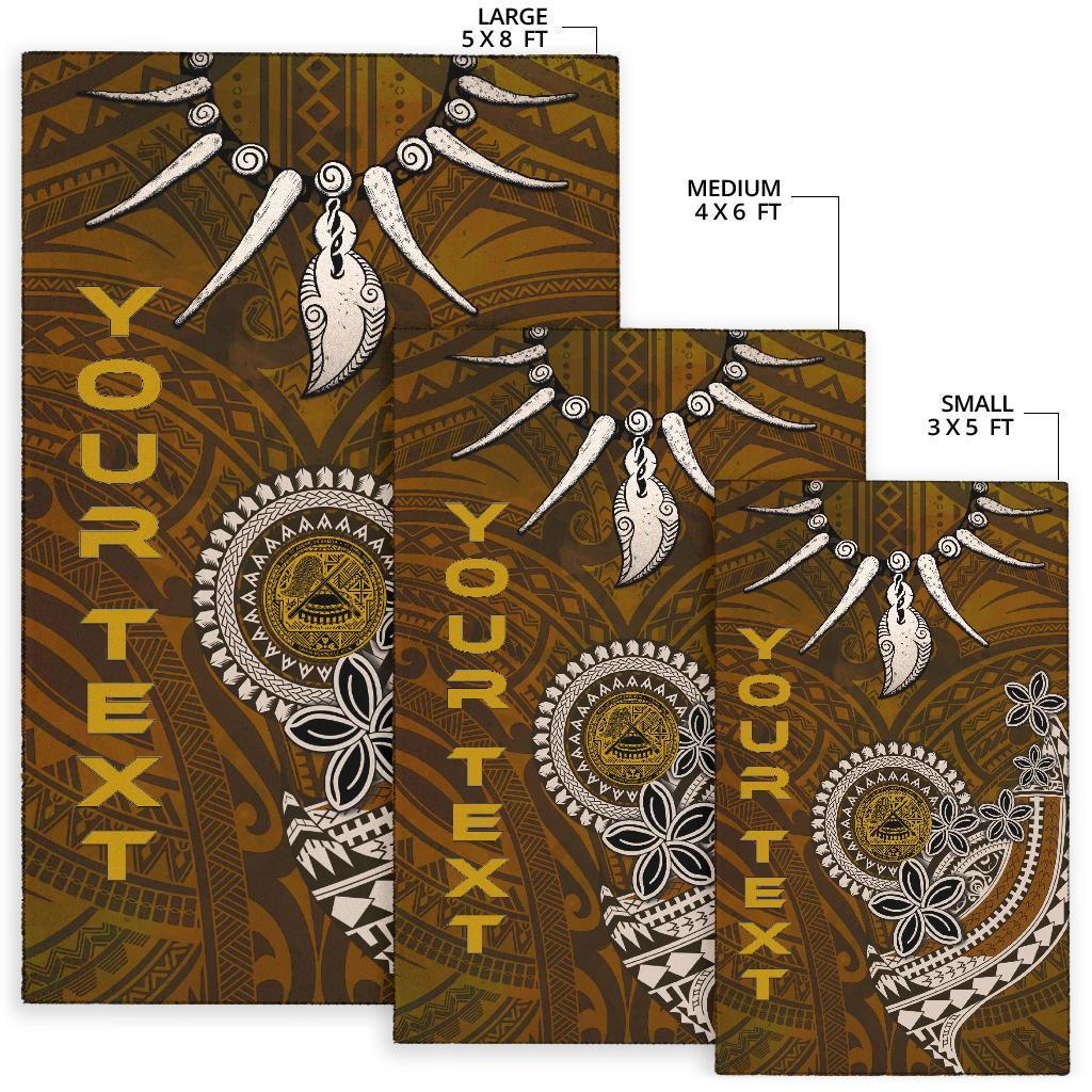 American Samoa Custom Personalised Area Rugs - Polynesian Boar Tusk - Polynesian Pride