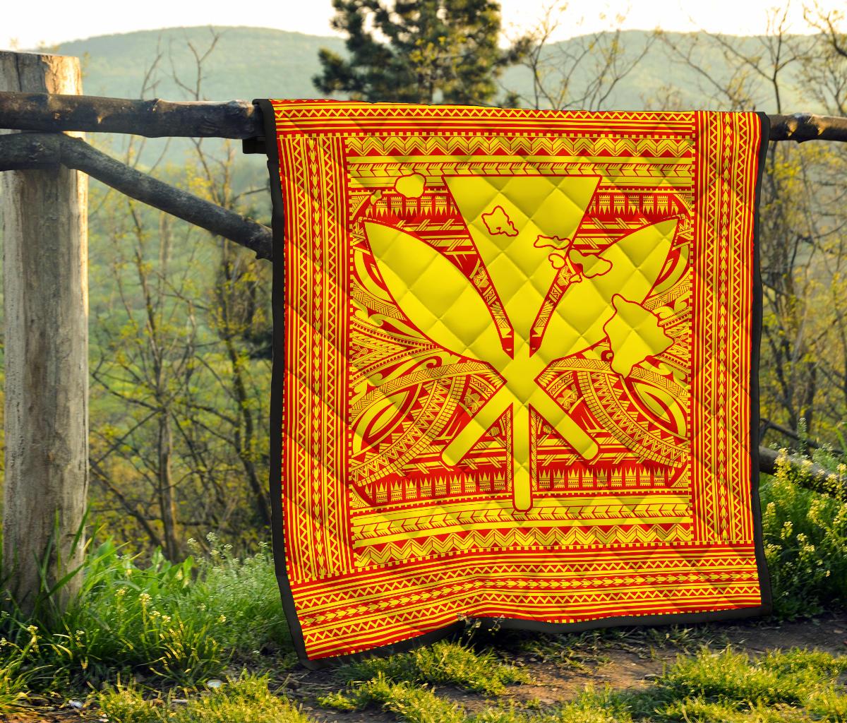 Hawaii Polynesian Kanaka Maoli Premium Quilt - Polynesian Pride