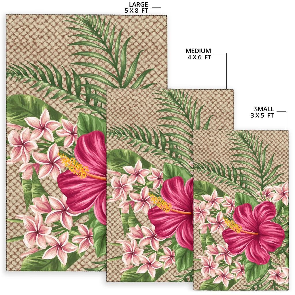 Lauhala Hibiscus Area Rug AH - Polynesian Pride