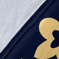 Hawaiian Premium Blanket Royal Pattern - Indigo - A1 Style - Polynesian Pride