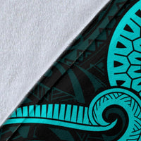 Nauru Premium Blanket - Turquoise Tentacle Turtle - Polynesian Pride