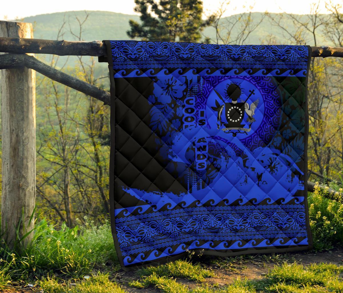 Cook Island Quilt Wave Blue Design - Polynesian Pride