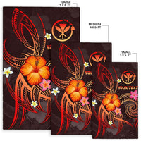 Polynesian Hawaii Personalised Area Rug - Legend of Kanaka Maoli (Red) - Polynesian Pride