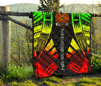 Papua New Guinea Premium Quilt - Papua New Guinea Coat Of Arsms Polynesian Reggae Tattoo - Polynesian Pride