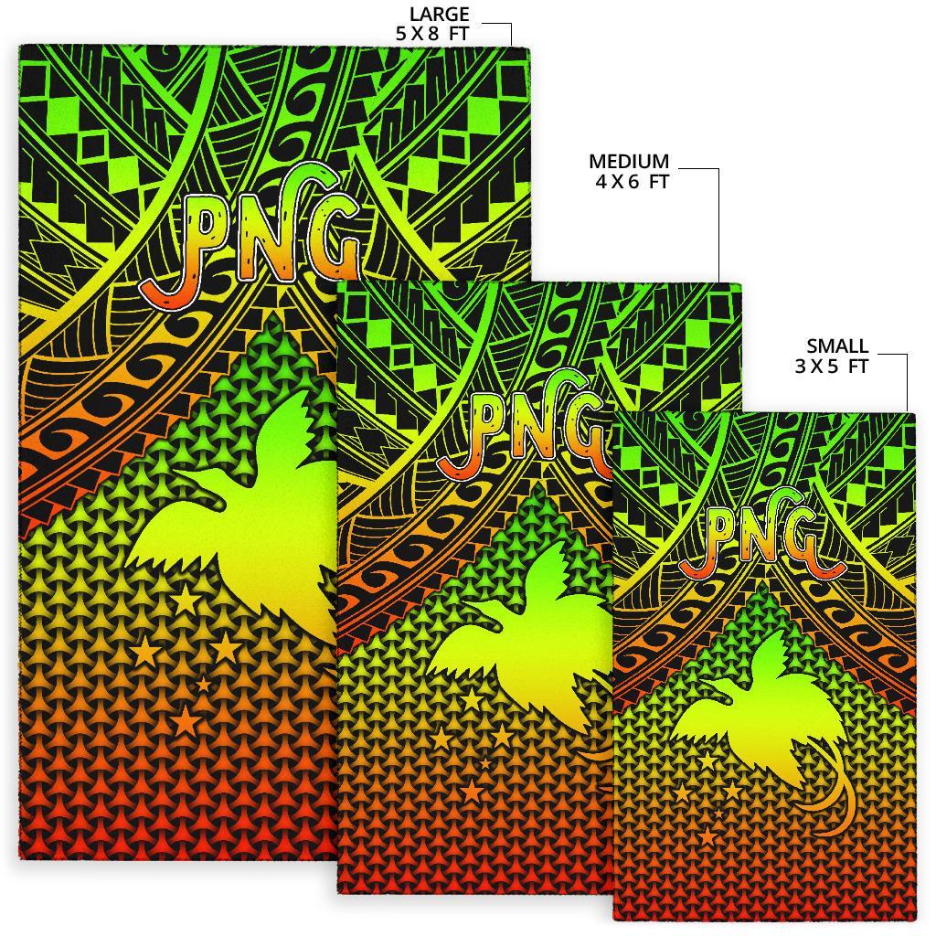 Polynesian Papua New Guinea Area Rug - Reggae Vintage Polynesian Patterns - Polynesian Pride