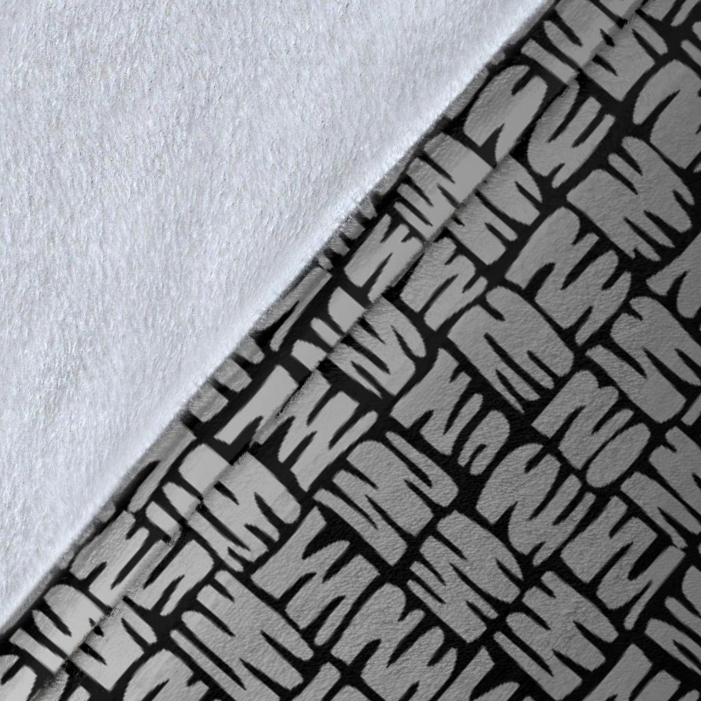 Samoa Polynesian Premium Blanket White - Turtle With Hook - Polynesian Pride