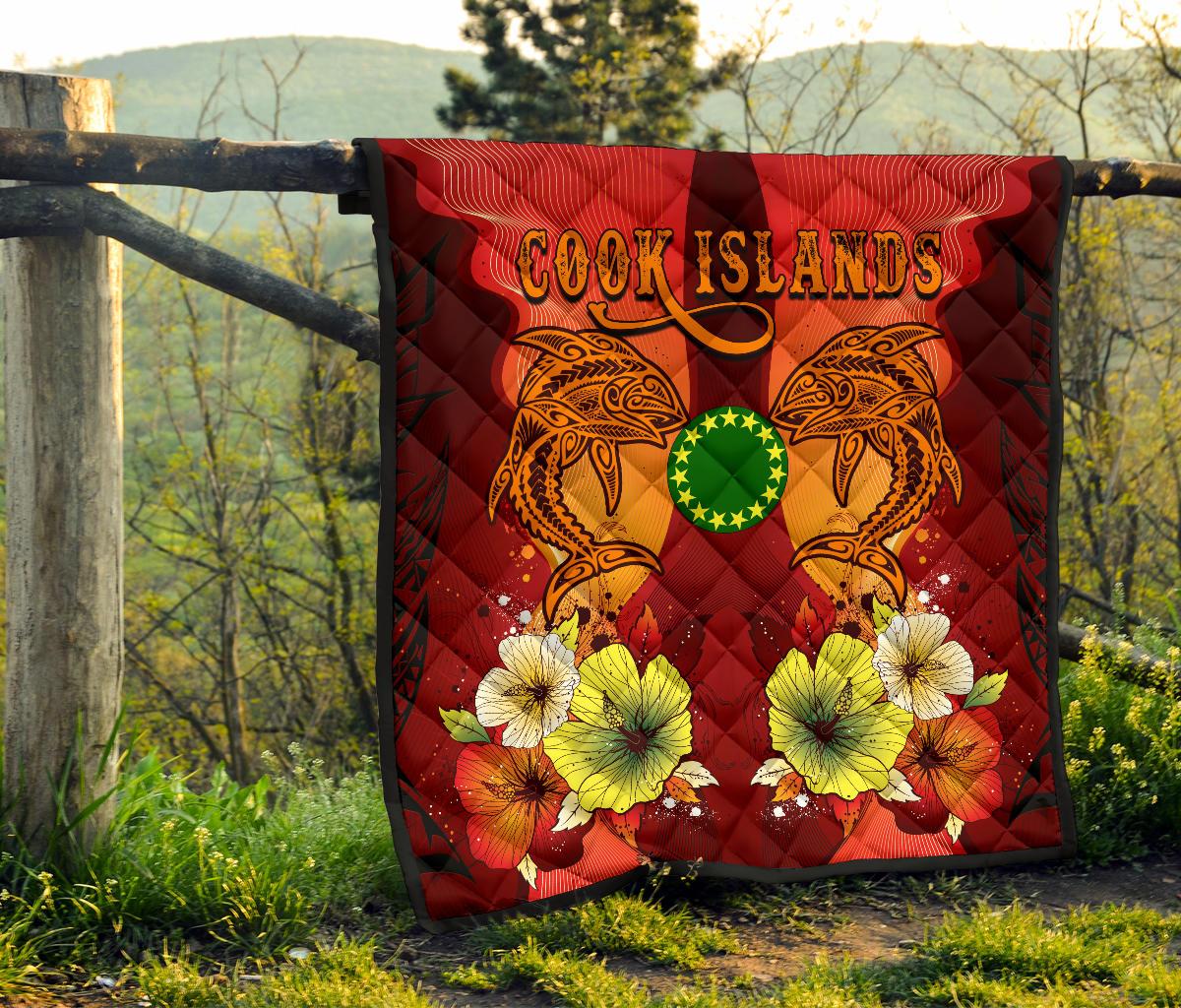 Cook Islands Premium Quilt - Tribal Tuna Fish - Polynesian Pride