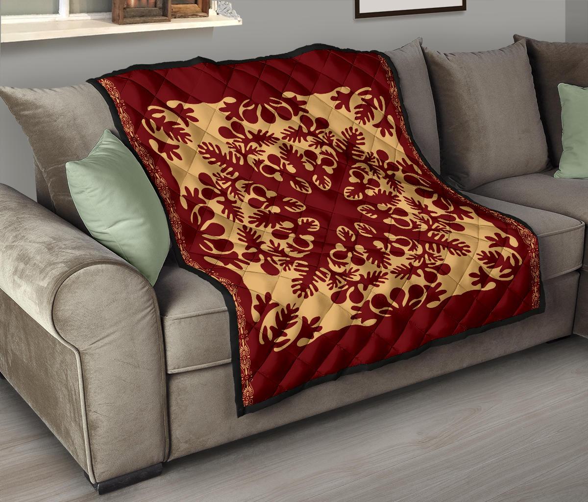 Hawaiian Quilt Vintage Premium Quilt - Polynesian Pride