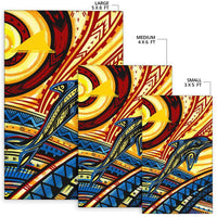 Tokelau Area Rug - Dolphin Surfing - Polynesian Pride