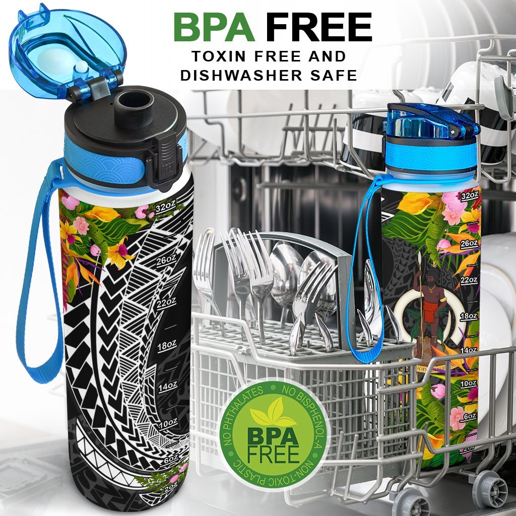 Vanuatu Hydro Tracking Bottle - Seal Spiral Polynesian Patterns - Polynesian Pride