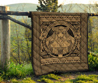 Hawaii Polynesian Pele Kanaka Premium Quilt Gold - Polynesian Pride