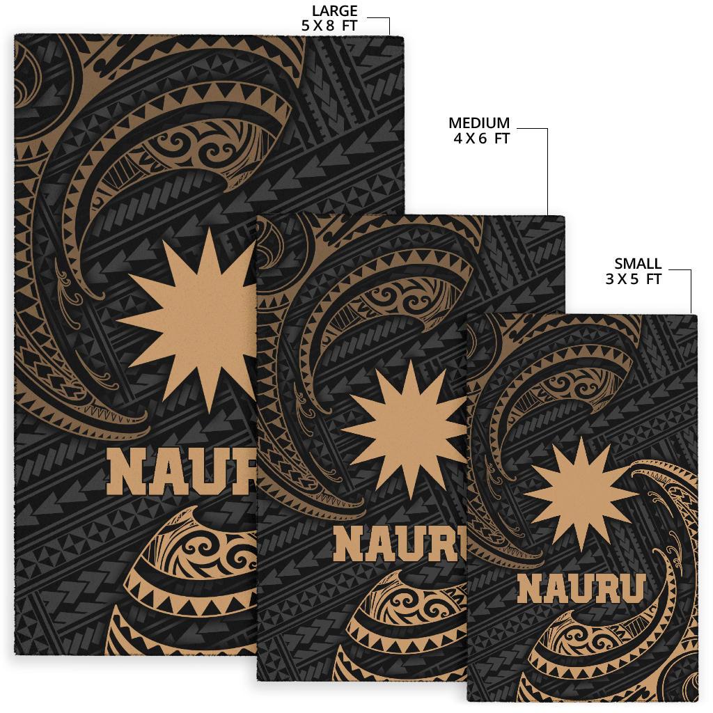 Nauru Polynesian Area Rug - Gold Tribal Wave - Polynesian Pride