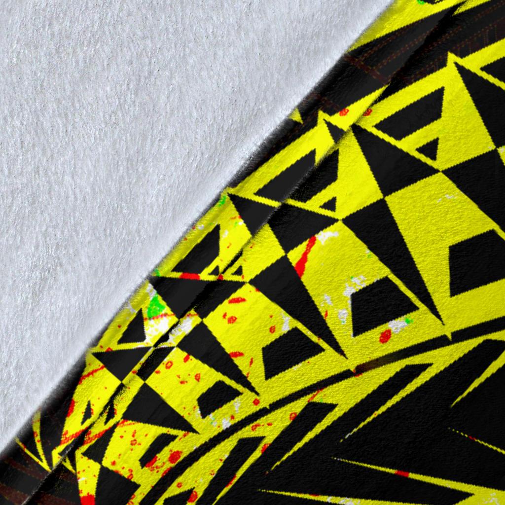 Vanuatu Polynesian Premium Blanket - Reggae Shark Polynesian Tattoo - Polynesian Pride