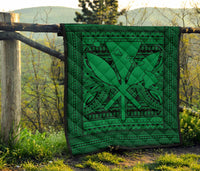 Hawaii Polynesian Kanaka Maoli Premium Quilt Green - Polynesian Pride