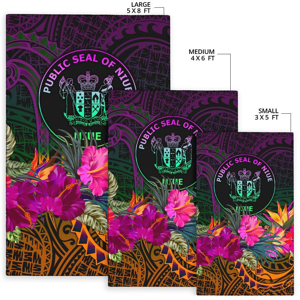 Niue Polynesian Area Rug - Summer Hibiscus - Polynesian Pride