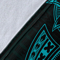 Seahorse Polynesian Blanket - Polynesian Tattoo Blue - Polynesian Pride