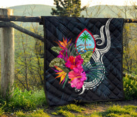 Guam Polynesian Premium Quilt - Tropical Flower - Polynesian Pride