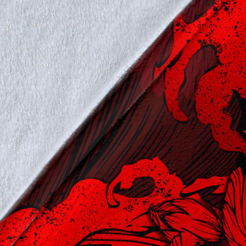 Hawaii Turtle Wave Polynesian Premium Blanket - Hey Style Red - Polynesian Pride