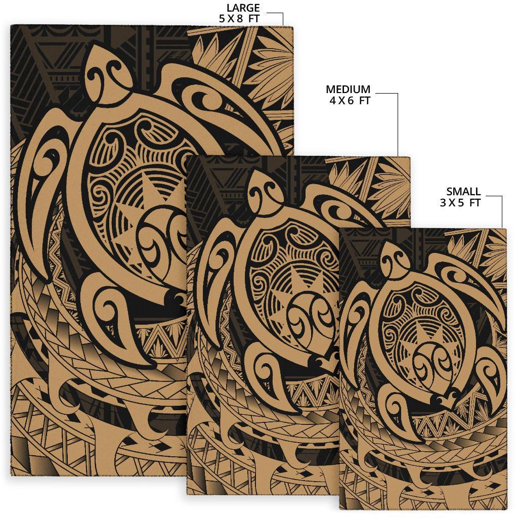 Hawaii Polynesian Turtle Rug - Gray - Polynesian Pride