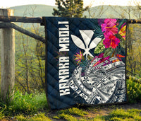 Hawaii Premium Quilt - Polynesian Hibiscus with Summer Vibes - Polynesian Pride