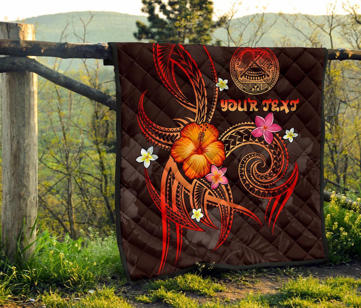 American Samoa Polynesian Personalised Premium Quilt - Legend of American Samoa (Red) - Polynesian Pride