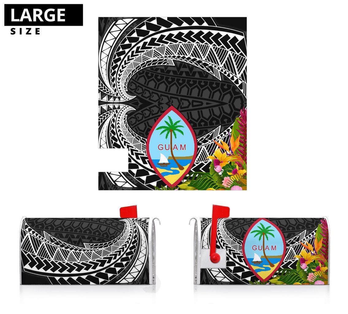 Guam Mailbox Cover - Tropical Flowers Style - Polynesian Pride