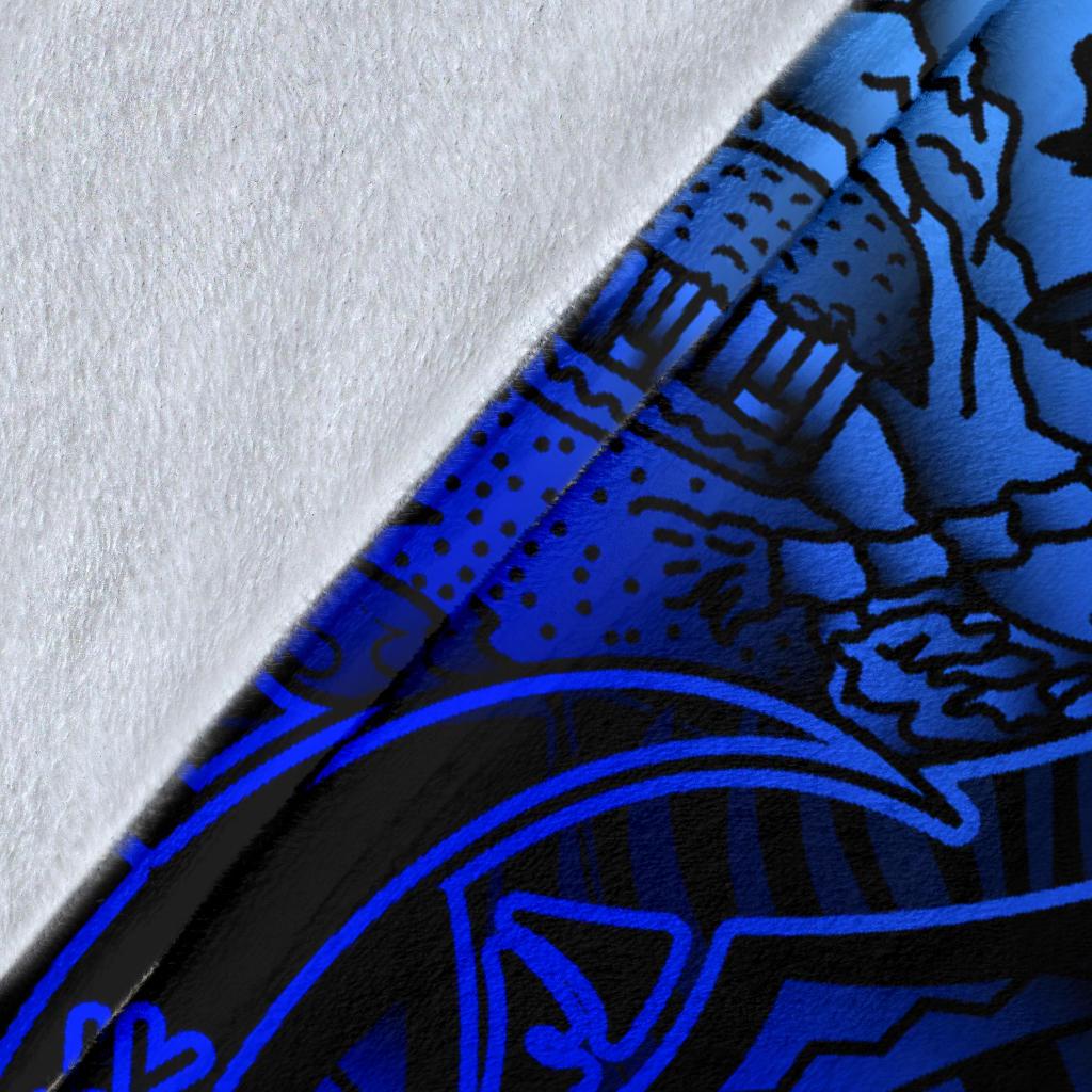 Polynesian Hawaii (Kanaka Maoli) Premium Blanket - Blue Turtle Homeland - Polynesian Pride