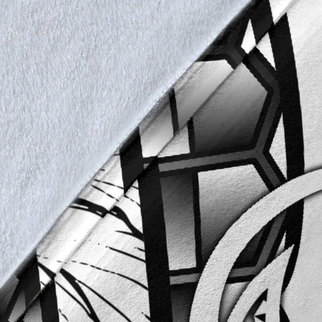 Papua New Guinea Polynesian Premium Blanket - Summer Plumeria (White) - Polynesian Pride