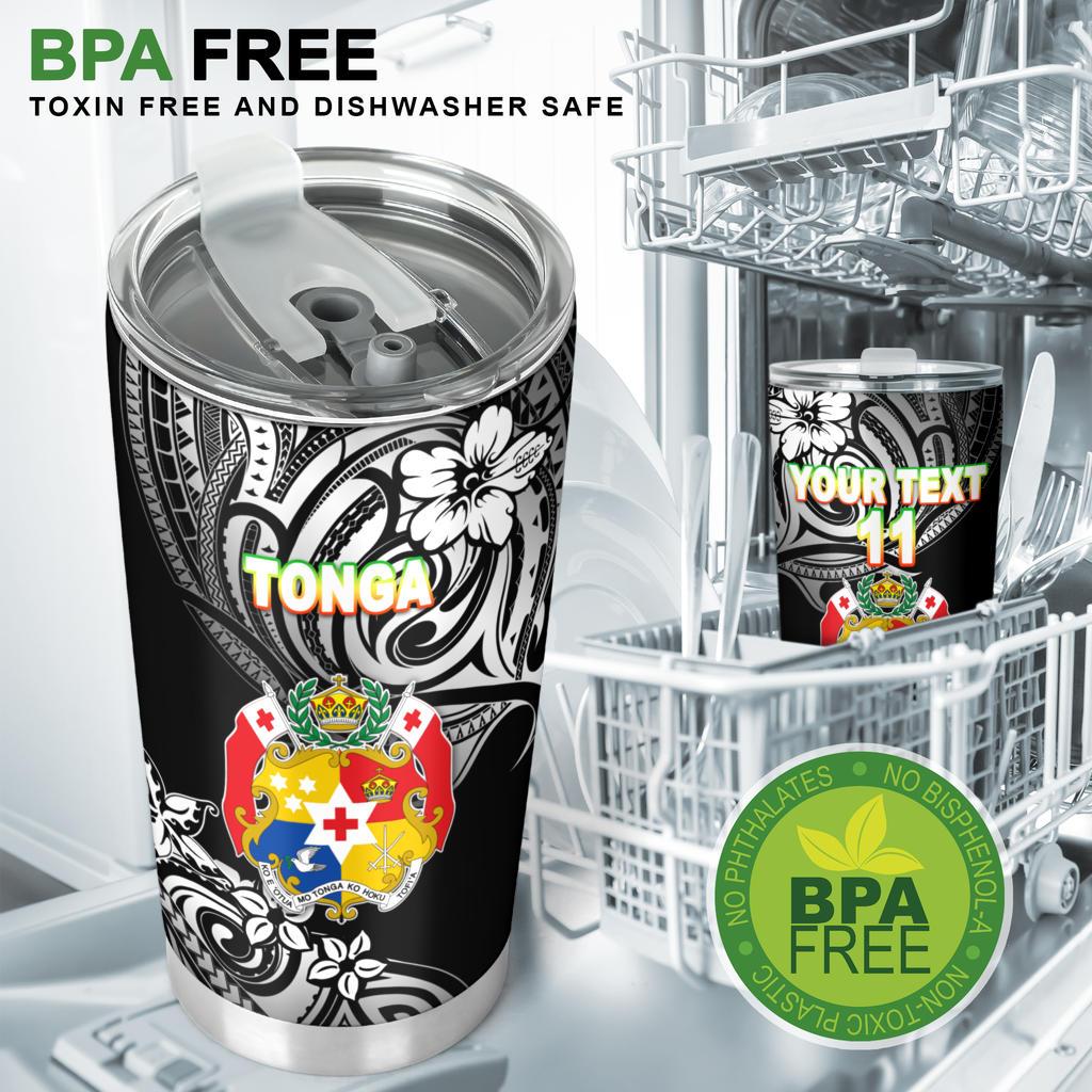 Mate Ma'a Tonga Rugby Tumbler Polynesian Unique Vibes - Black - Polynesian Pride