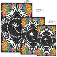 Chuuk State Area Rug - Coat OfArmsWith Tropical Flowers - Polynesian Pride