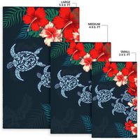 Hibiscus And Turtle Skillful Area Rug AH - Polynesian Pride