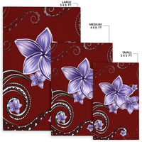 Plumeria Violet Polynesia Red Area Rug AH - Polynesian Pride