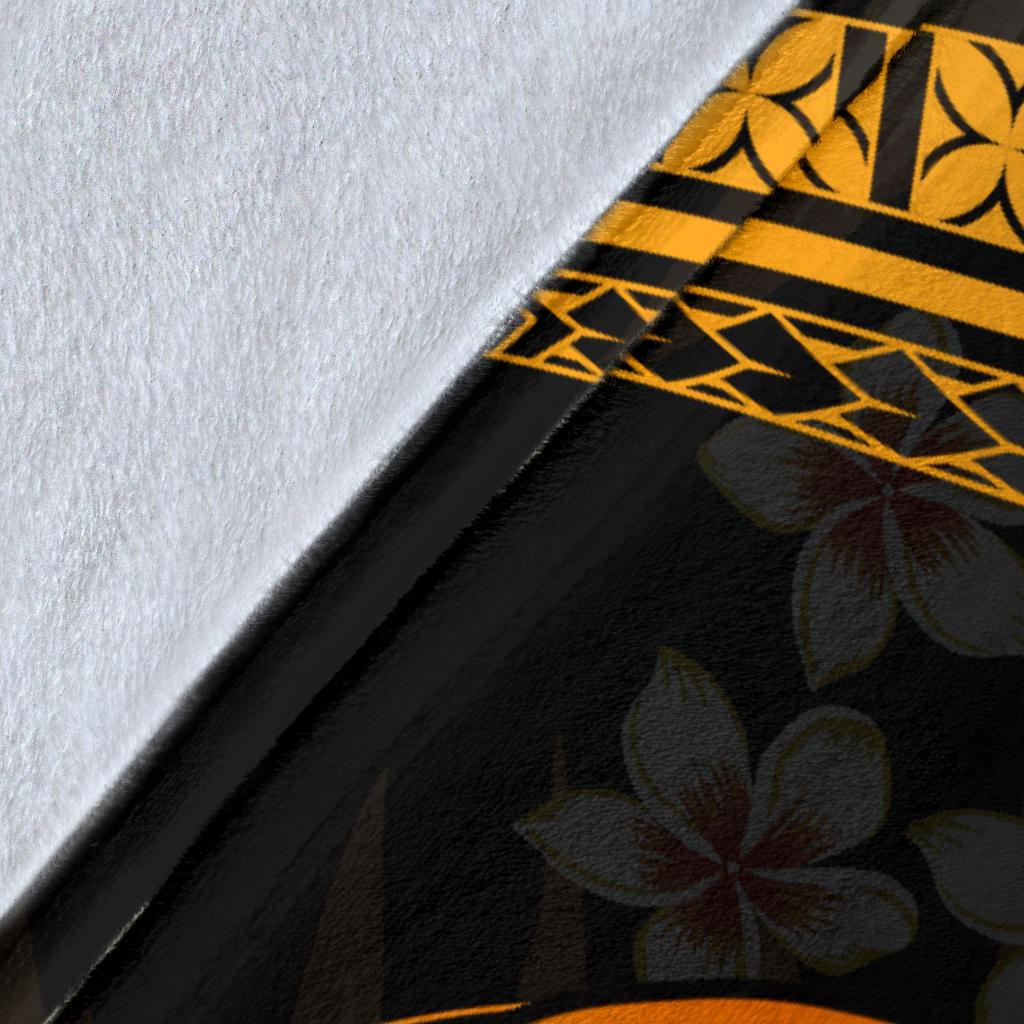 Polynesian Hawaii Premium Blanket - Gold Plumeria - Polynesian Pride