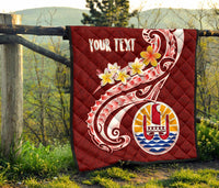 Tahiti Personalised Premium Quilt - Tahiti Seal Polynesian Patterns Plumeria - Polynesian Pride