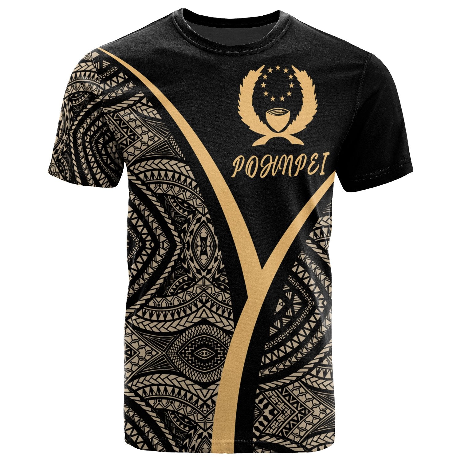 Pohnpei Micronesia T Shirt The Pride Of Pohnpei Gold Unisex Art - Polynesian Pride