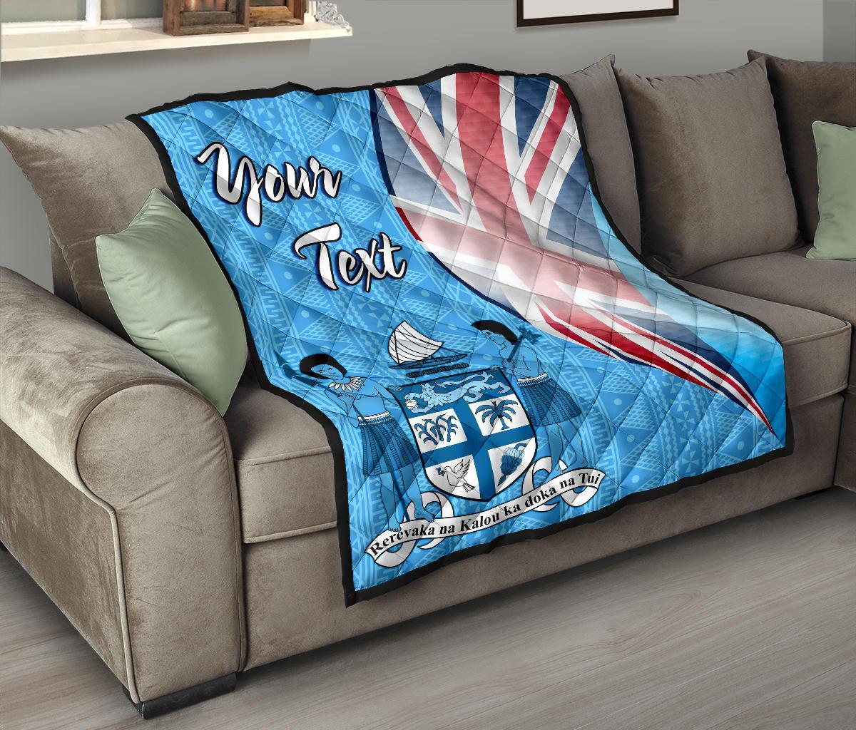 Fiji Custom Personalised Premium Quilt - Fiji Flag - Polynesian Pride