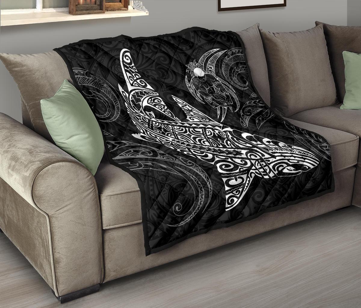 Polynesian Quilt - Polynesian White Shark Warrior Tattoo - Polynesian Pride
