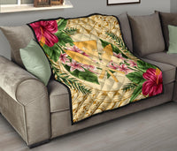 Hawaii Premium Quilt - Kanaka Maoli Premium Quilt Strong Pattern Hibiscus Plumeria AH - Polynesian Pride