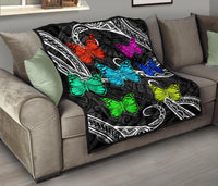 Hawaii Polynesian Butterflies Premium Quilt - Polynesian Pride