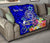 Samoa Custom Personalised Premium Quilt - Turtle Plumeria (Blue) - Polynesian Pride