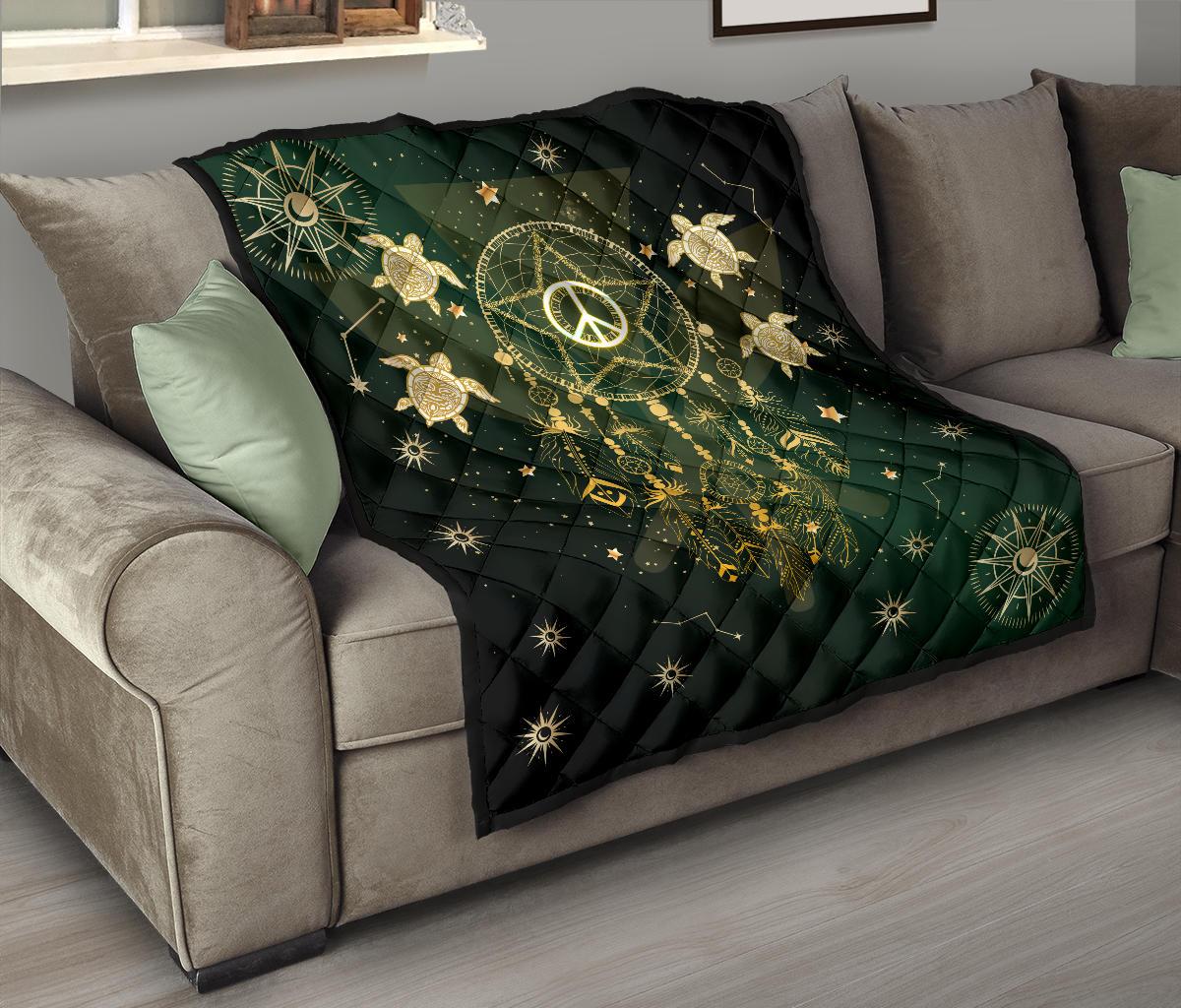 Hawaii Dream Catcher Peace Style Galaxy - Premium Quilt AH - Polynesian Pride