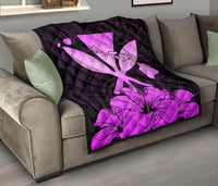 Hawaiian Kanaka Premium Quilt Hibiscus Polynesian Love Pink - Polynesian Pride