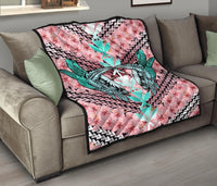 Hawaii Turtle Kanaka Hibiscus Tropical Polynesian Premium Quilt - Sweet Style - AH - Polynesian Pride