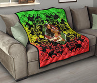Hawaii Polynesian Premium Quilt - Hawaiian Dancing Girl Reggae - Polynesian Pride
