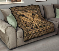 Hawaii Polynesian Kanaka Maoli Premium Quilt Gold - Polynesian Pride