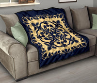 Hawaii Premium Quilt Royal Pattern - Indigo - Polynesian Pride