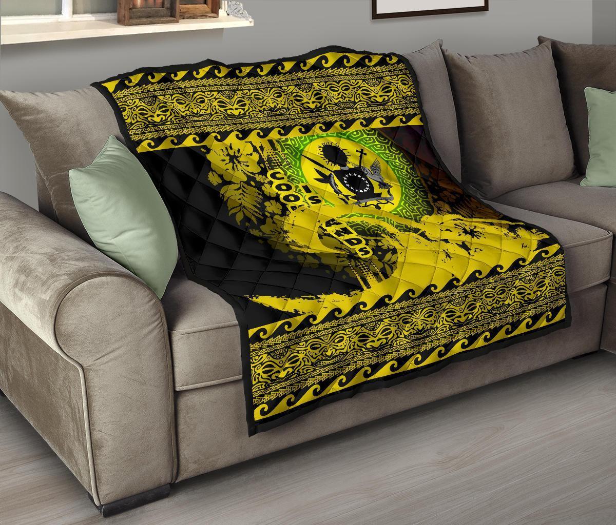 Cook Island Quilt Wave Yellow Design - Polynesian Pride