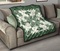 Hawaiian Pineapple Pattern Premium Quilt - Green - Argu Style - Polynesian Pride